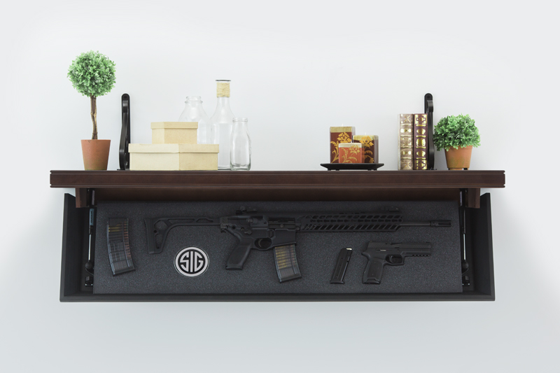 Floating shelf gun safe large open