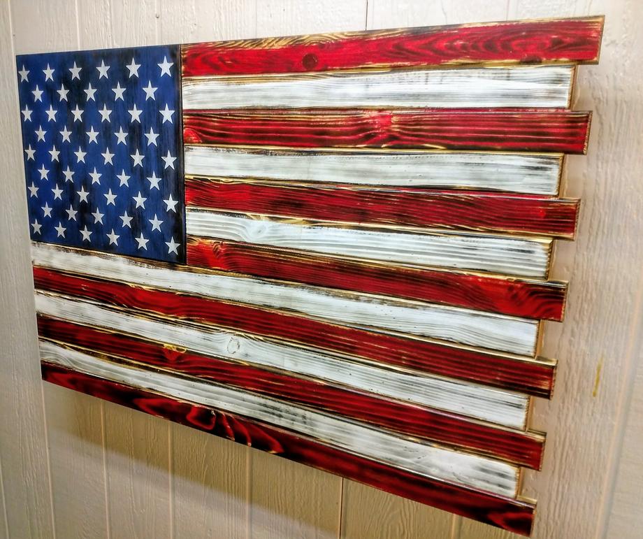 American flag wall art hidden gun
